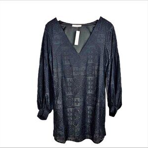 NEW Revolve Mini Dress Women's Size M Capulet Black Balloon Sleeve Embroidered